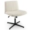 Adjustable Height Rocking Criss Cross Legged Armless Chair with Metal Base and Ergonomic Backrest